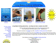Tablet Screenshot of livingwatersspa.com